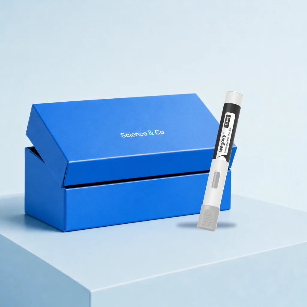 A Science and Co box with a Wegovy pen