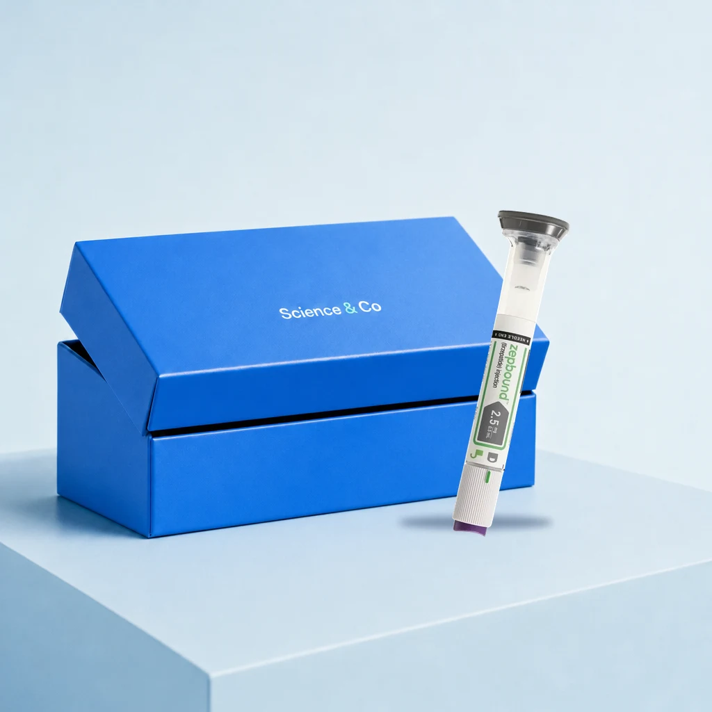 A Science and Co box with a Zepbound pen