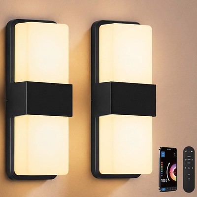 Smart RGB Outdoor Wall Lights / Smart WiFi Exterior Sconce