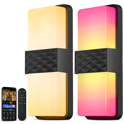 Smart Outdoor Wall Light RGBCW, 2-Pack