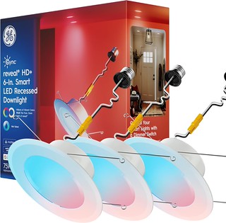 Reveal HD+ 6 Inch Smart Recessed Lights, 3-Pack