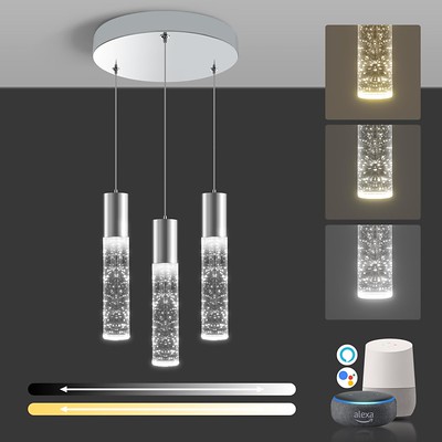 Smart Dimmable LED 3-Light Pendant