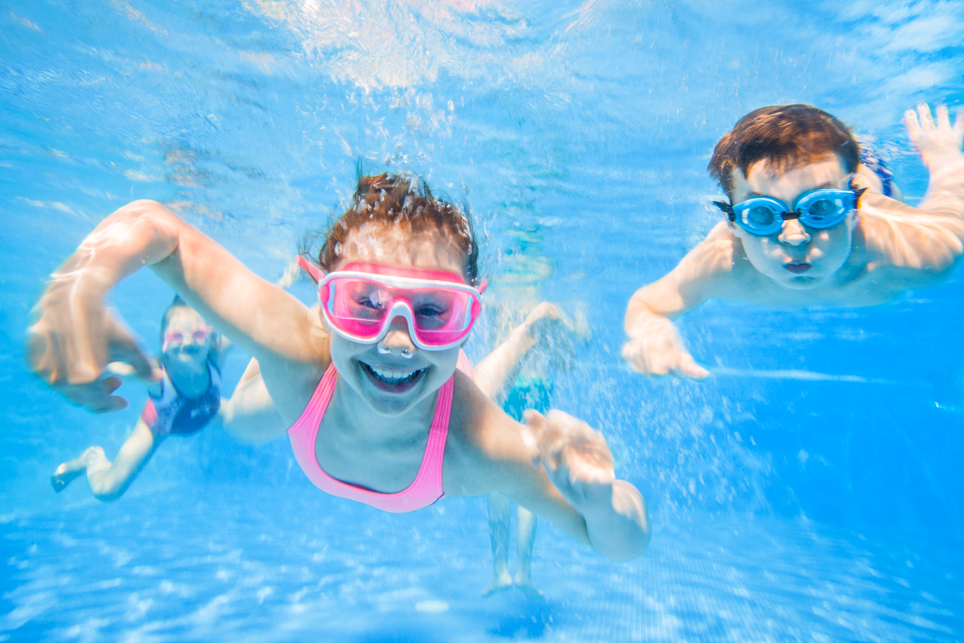 Children Swimming Stock Image