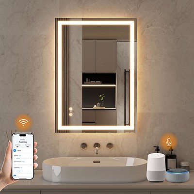 Smart LED Bathroom Mirror with Wi-Fi App / Alexa / Google