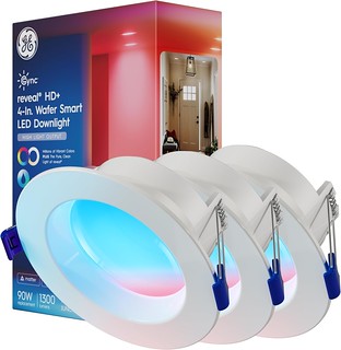 Reveal HD+ 4 Inch Smart Recessed Lights, 3-Pack