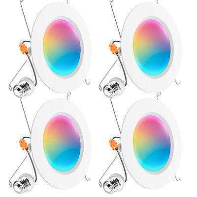 6 Inch Smart Recessed Retrofit Lights, 4-Pack