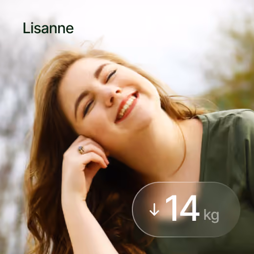 Lisanne die 14 kilo is verloren