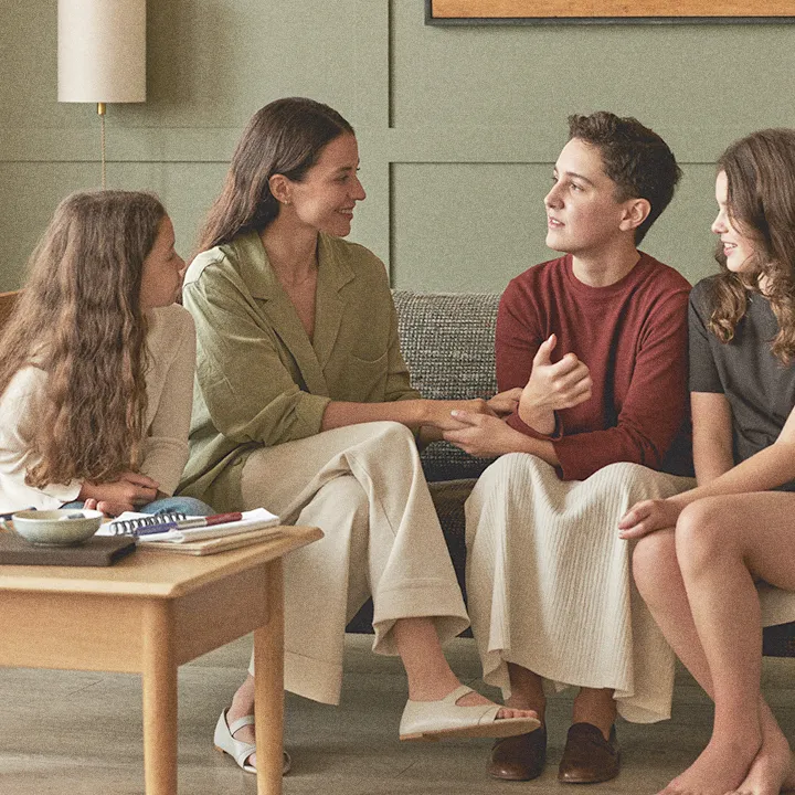 family in counseling session