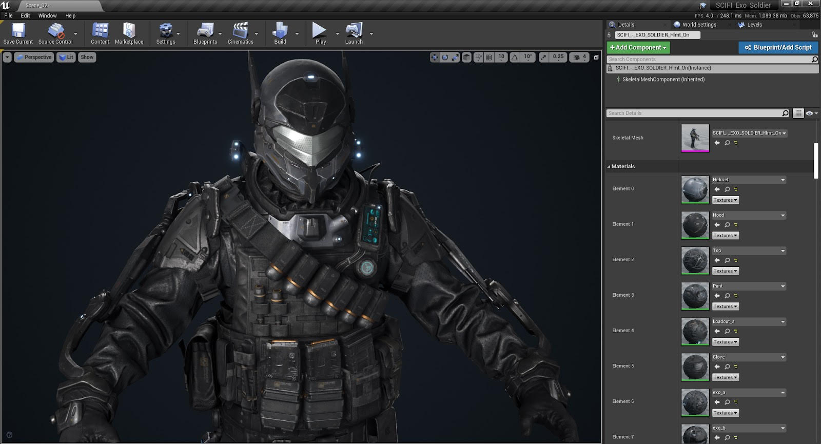 Exo character 1 developed by Jules Favire