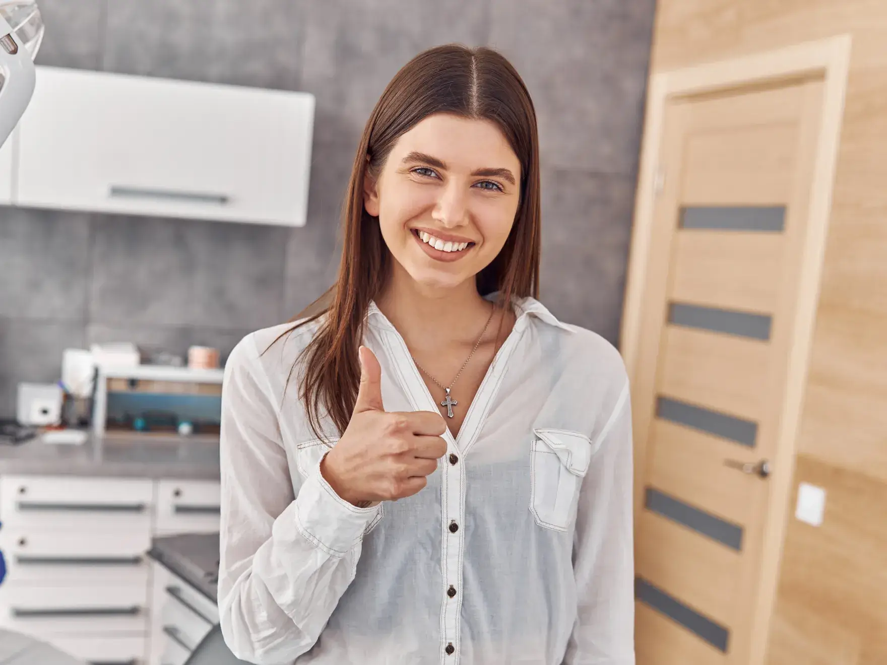 Woman smiling