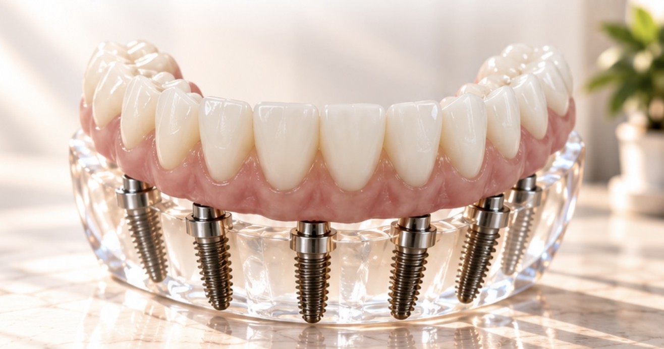 All-on-X fixed full-arch implant bridge at Signature Smiles of Tampa
