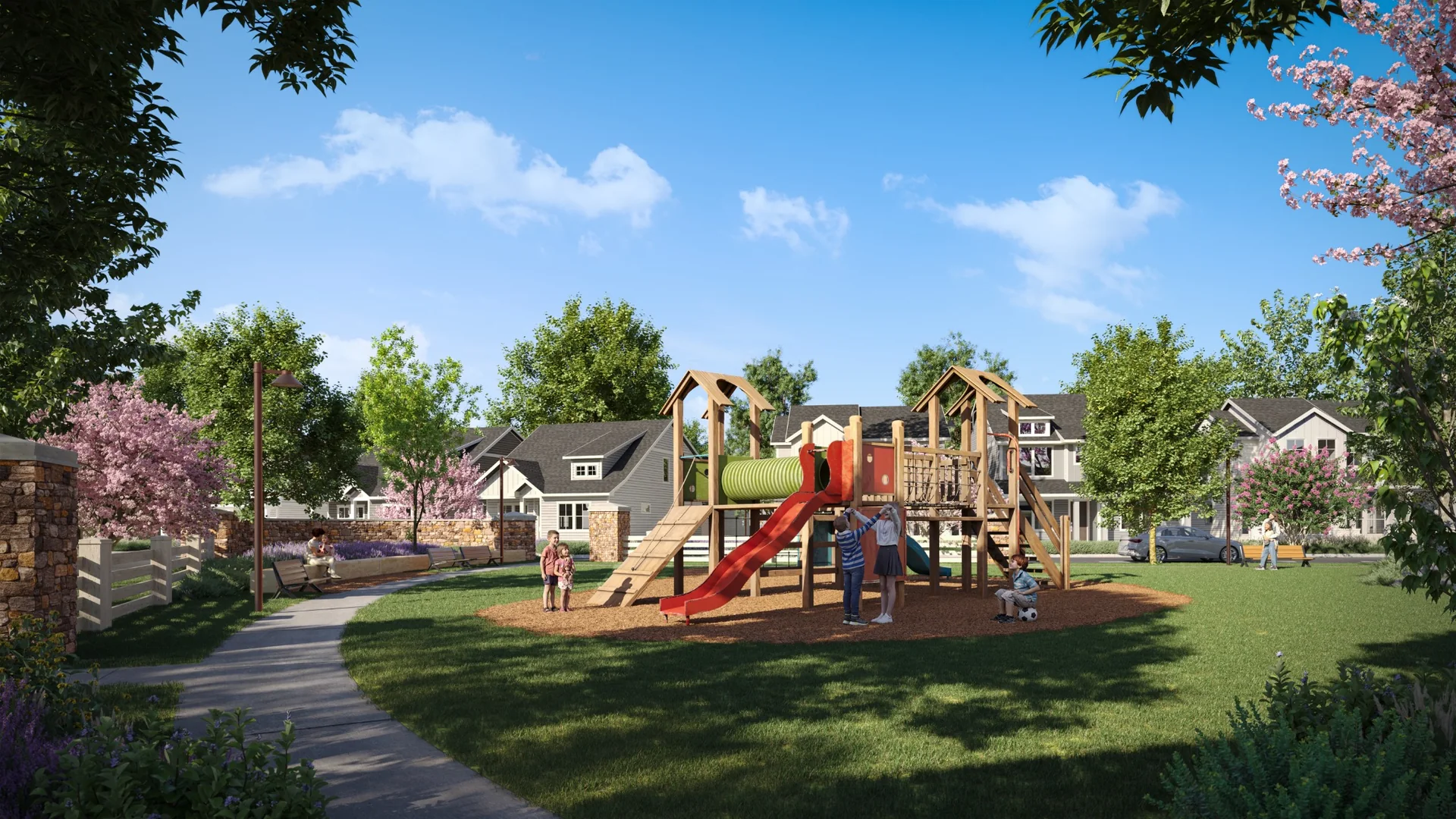 Playgrounds and green space