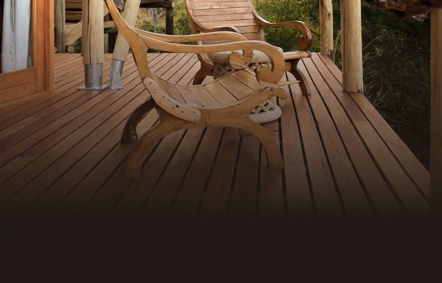 Pressure-treated decking boards