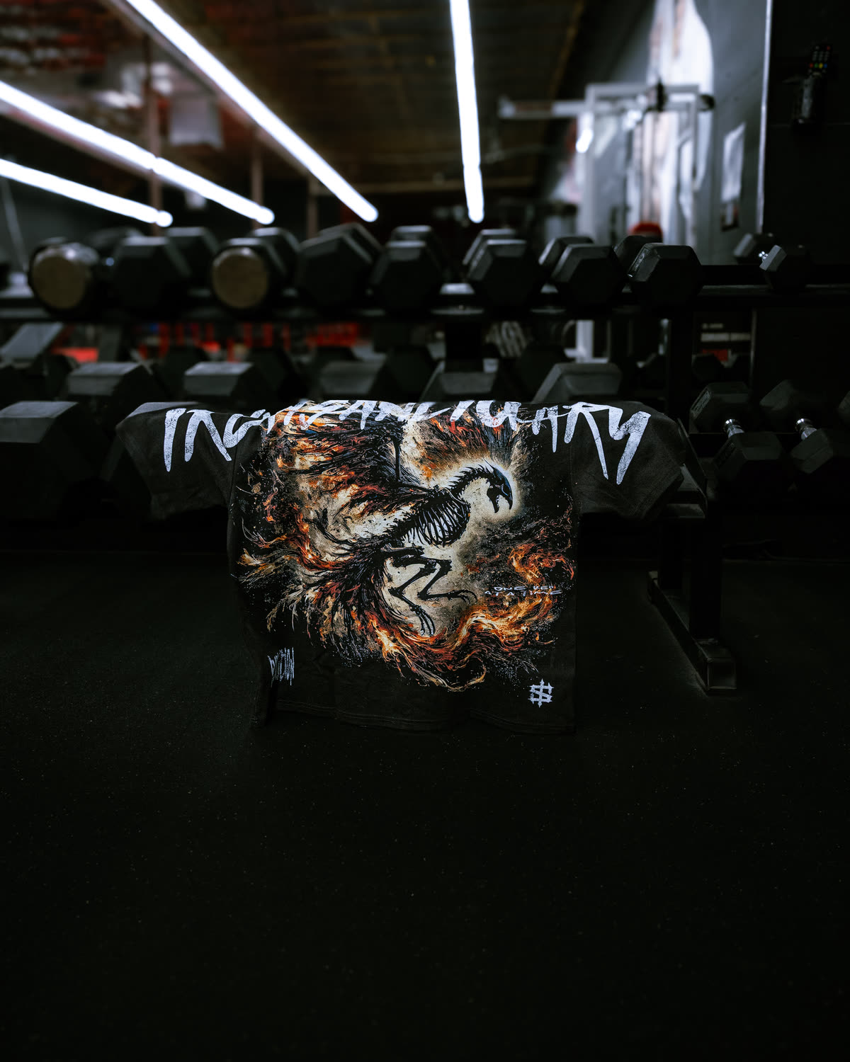 Iron Sanctuary tee, front graphic detail