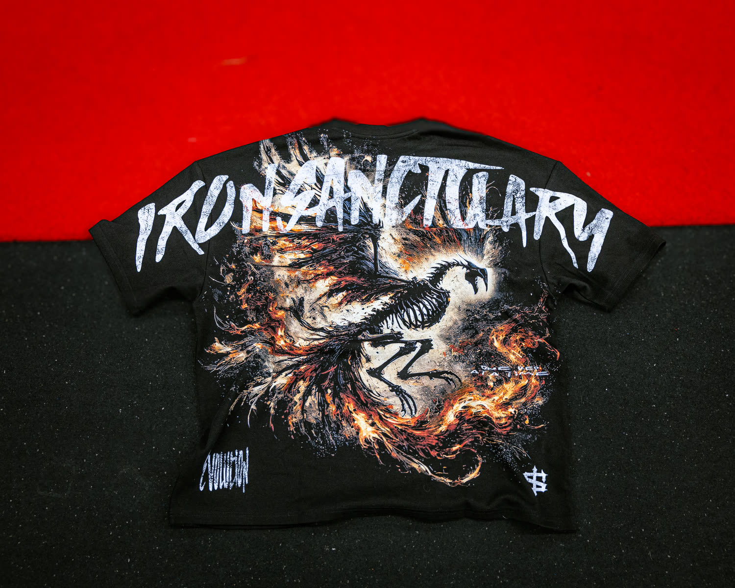 Iron Sanctuary apparel flat lay, folded