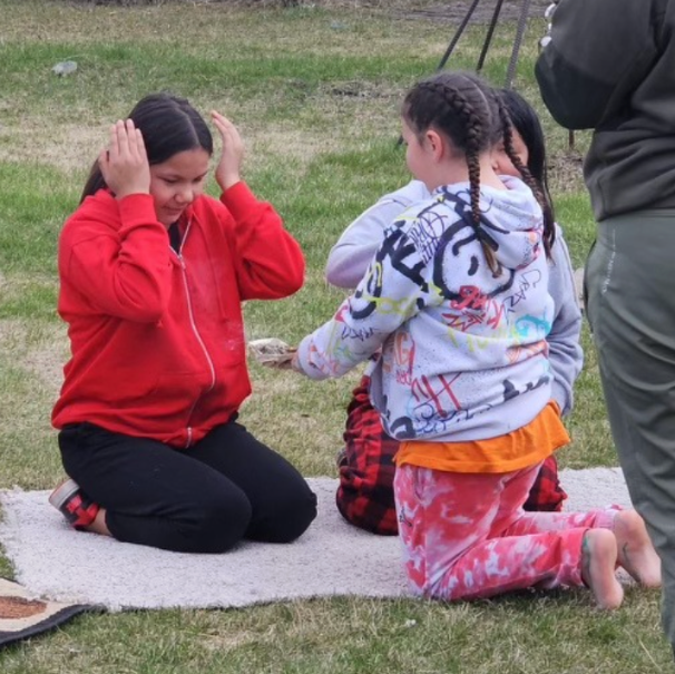 Children playing together outdoors