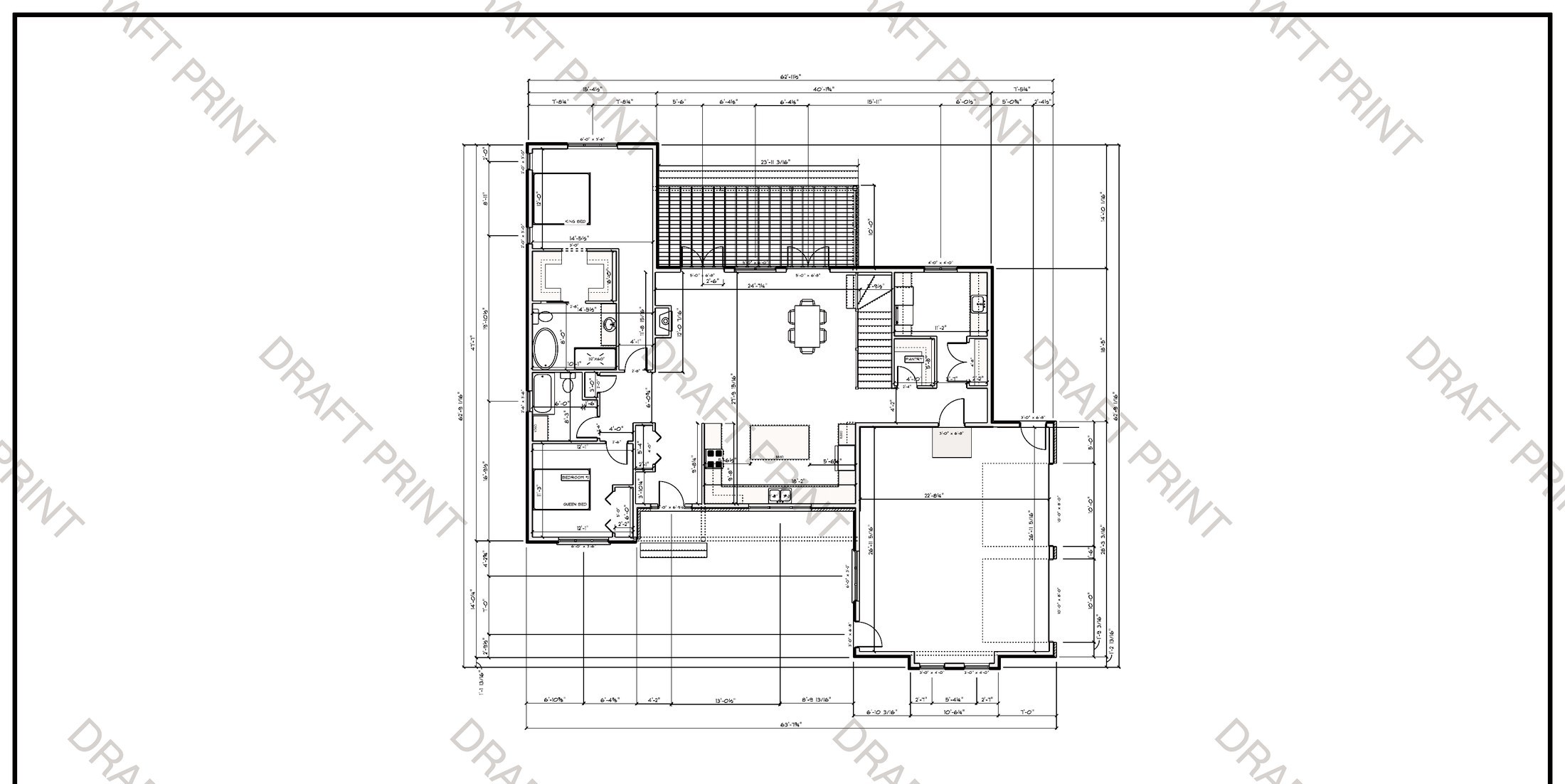Country bungalow plan