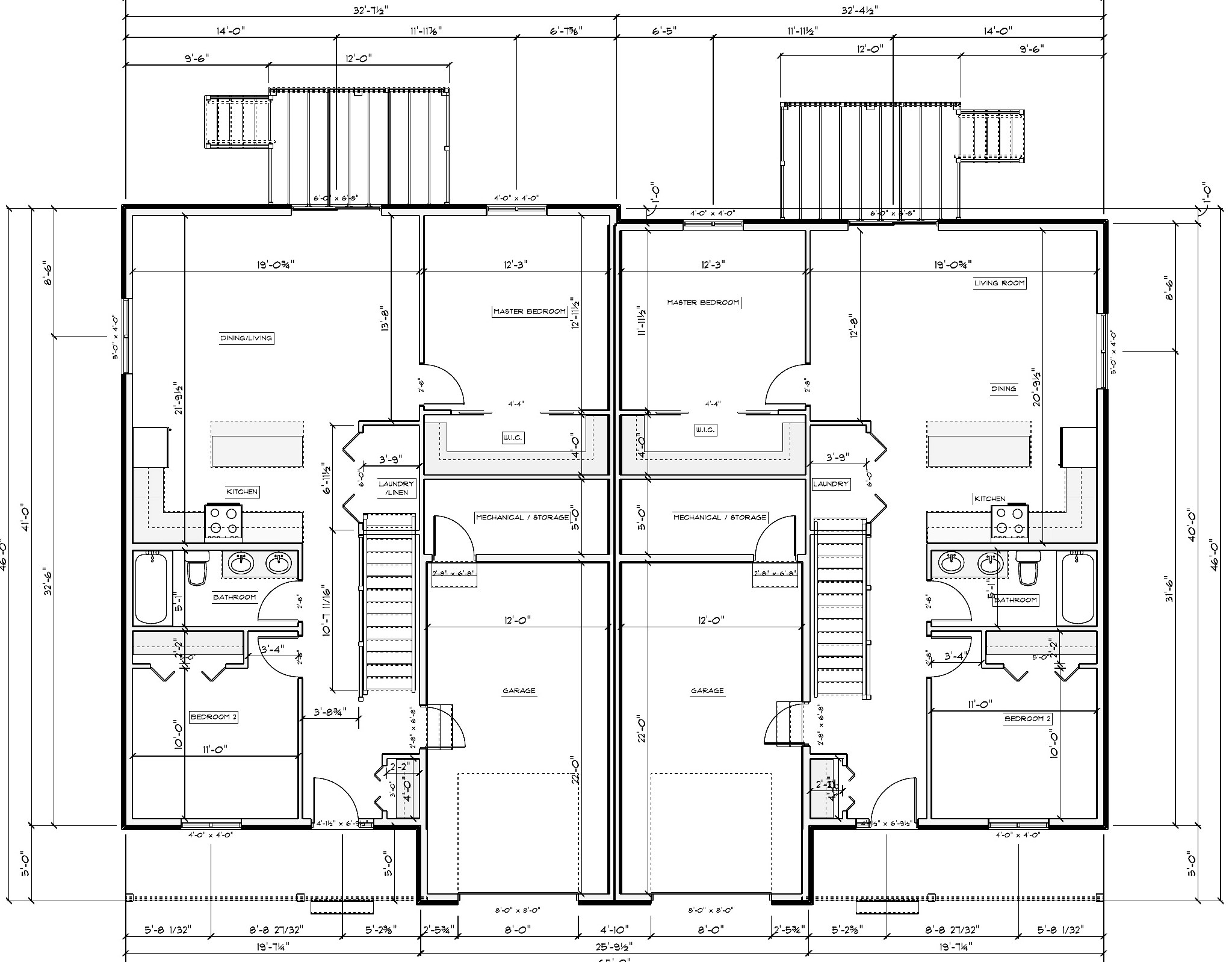 Country duplex plan