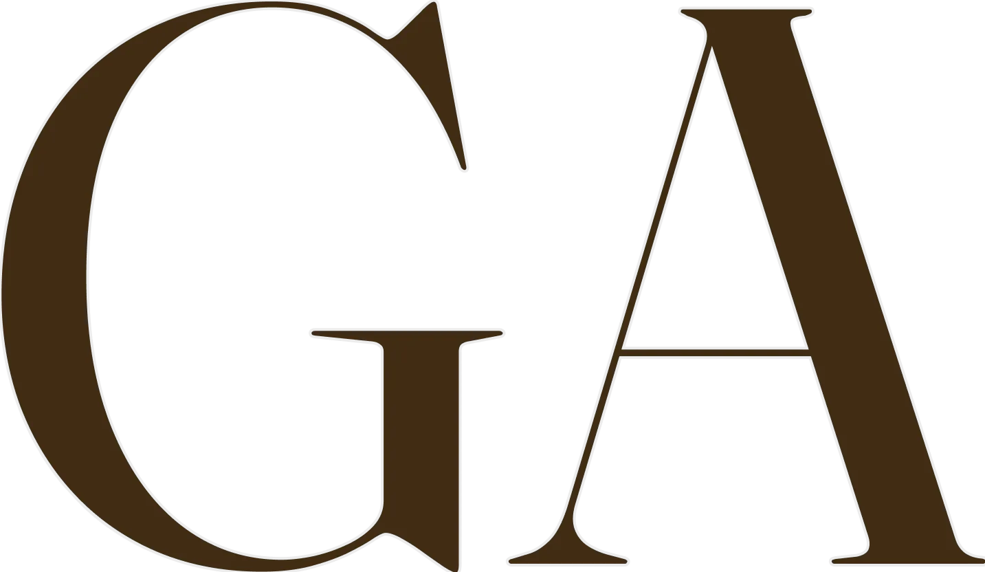 the logo for a company with a brown letter