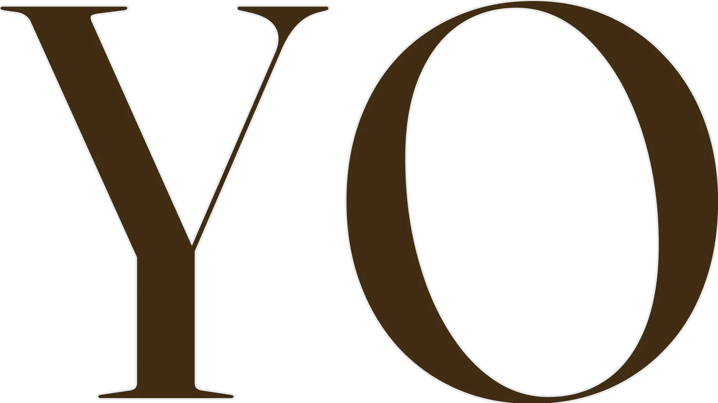 the word yo in brown on a black background