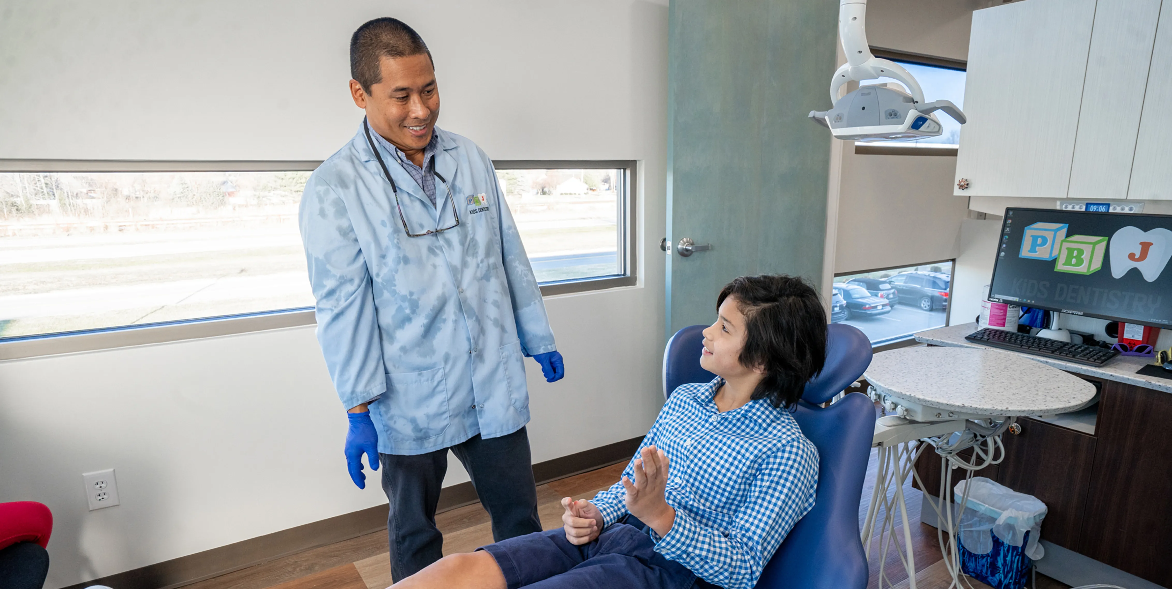 Dr. Batista checking patient