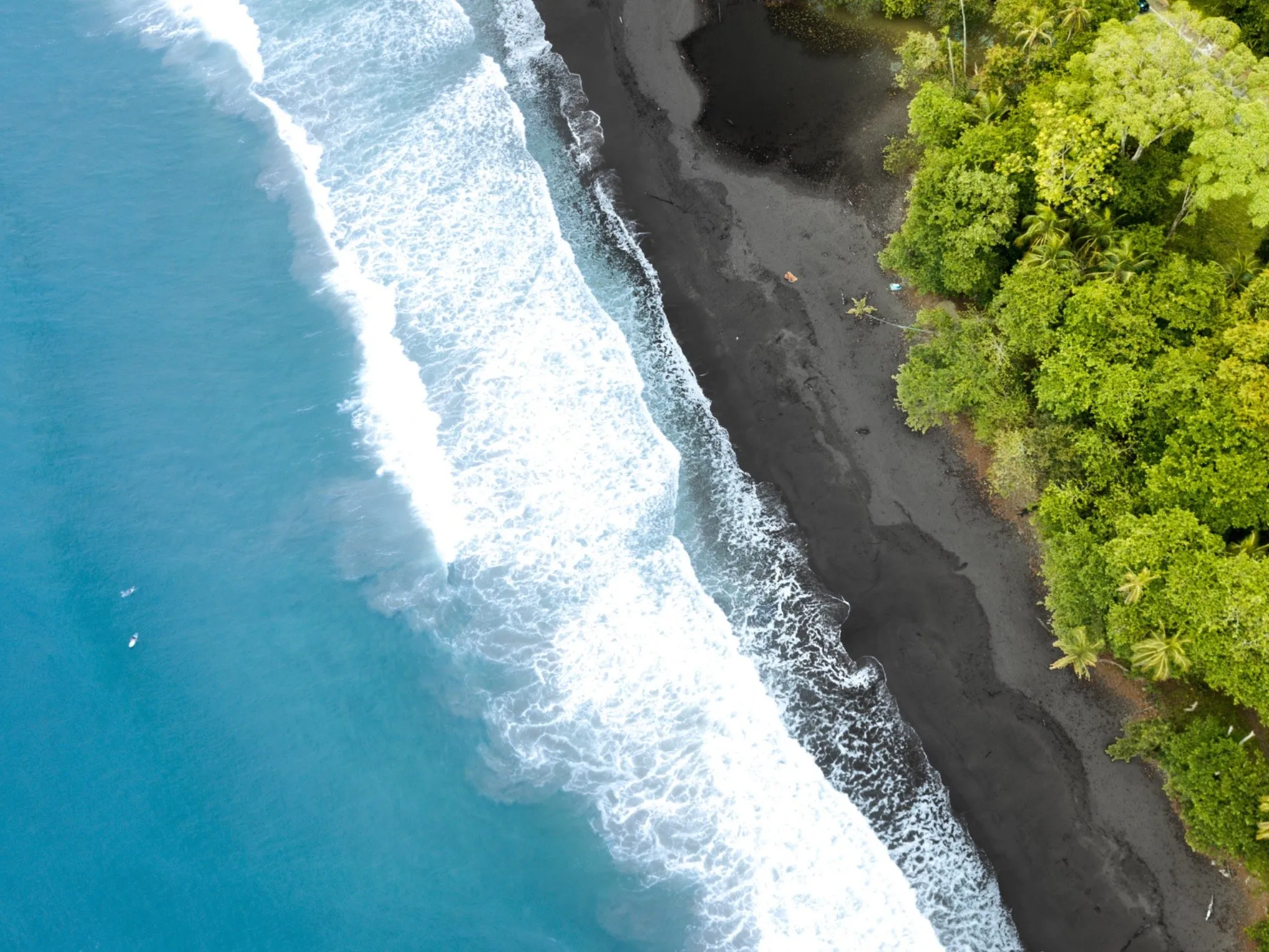 Wild beach and jungle of the Osa Peninsula from above