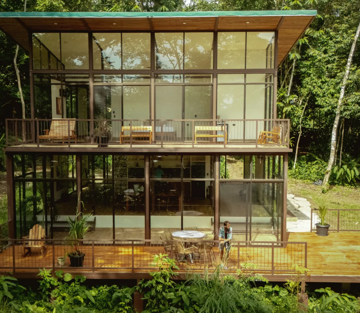 The family villa with its private pool