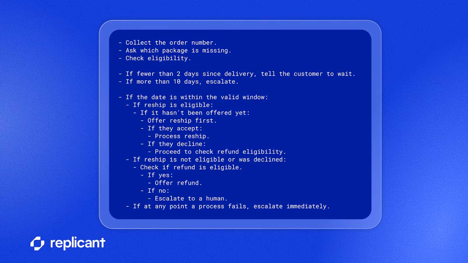 A code block showing a large AI instruction manual that can confuse the bot. 