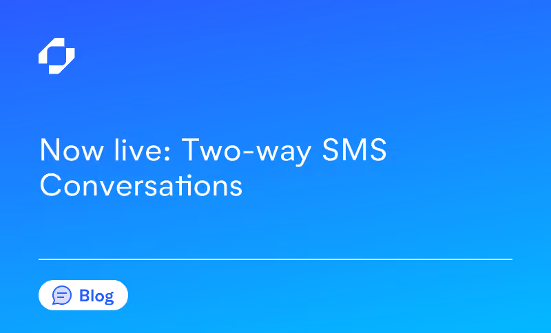 Now live: Two-way SMS Conversations