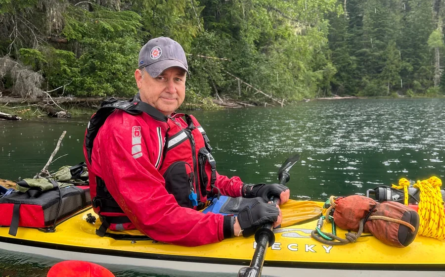 Lance Bushie kayaking
