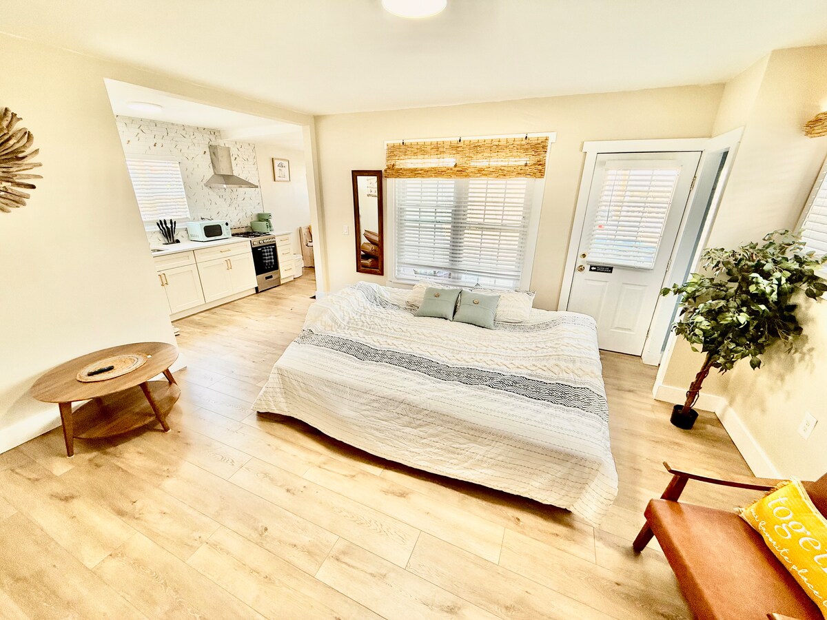 The couch easily converts into a spacious, very comfortable queen bed.