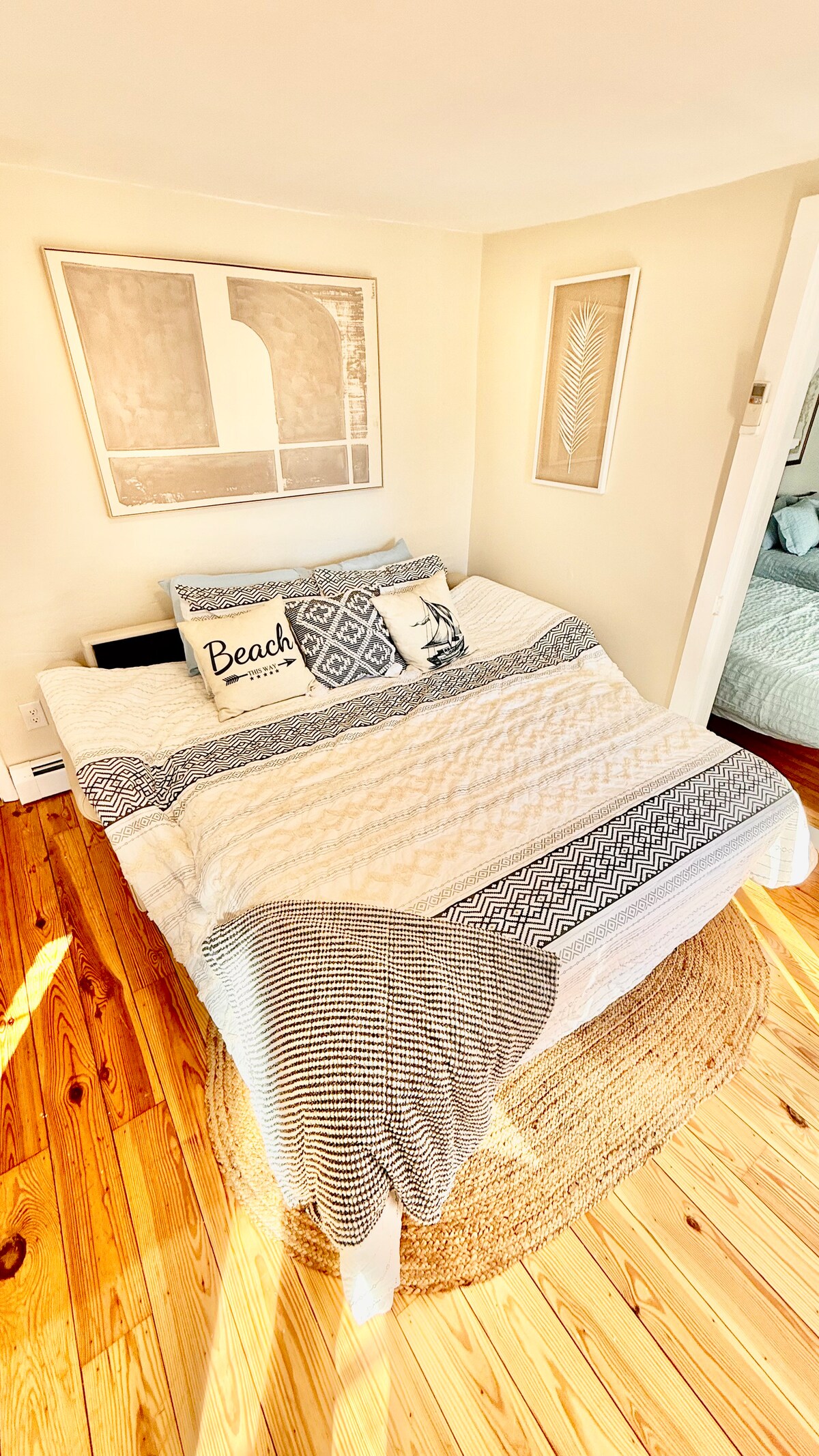 The couch easily converts into a spacious, very comfortable queen bed.