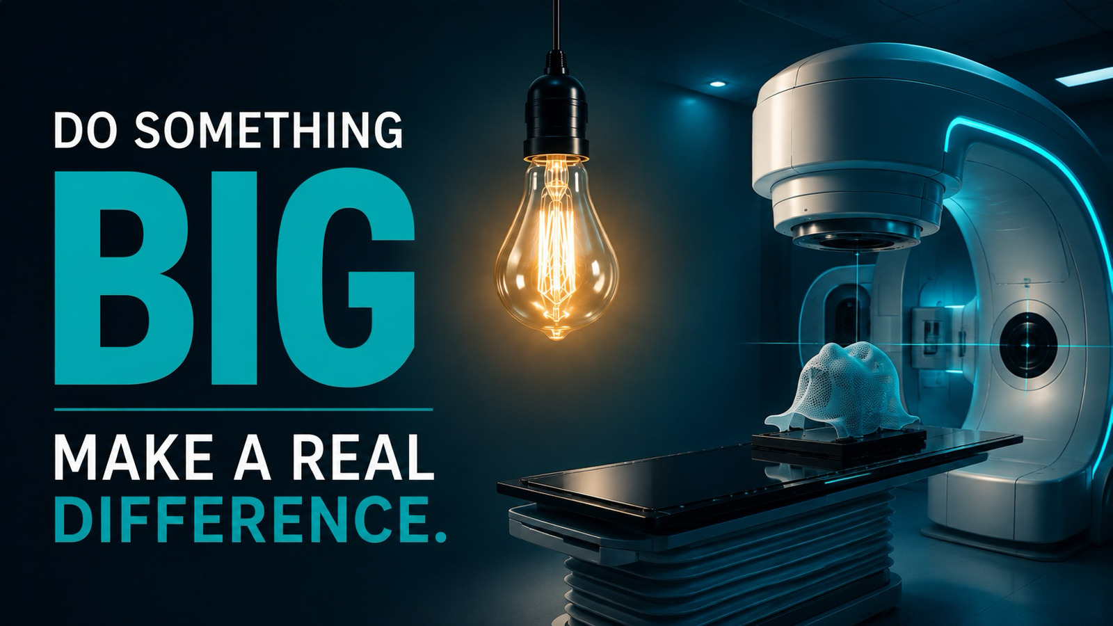 Medical imaging equipment and illuminated bulb representing a high-impact entrepreneurial opportunity