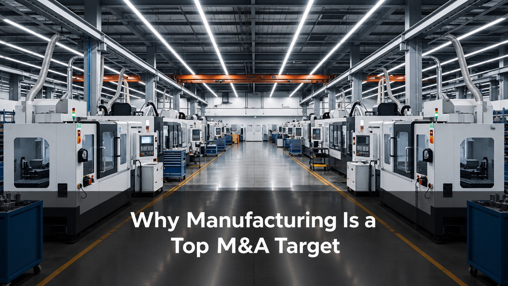 Modern CNC facility illustrating why manufacturing businesses are attractive M&A acquisition targets