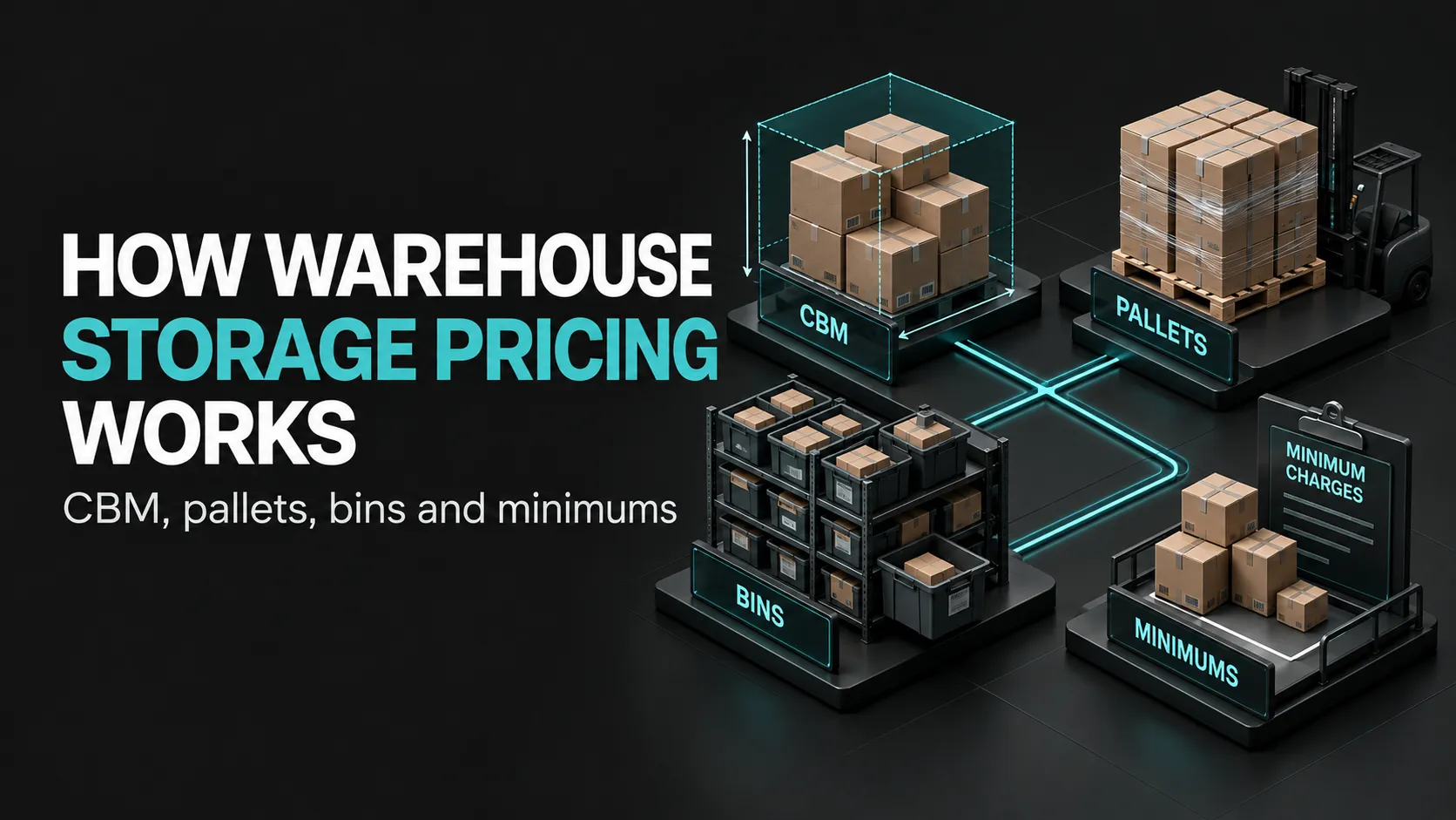 How Warehouse Storage Pricing Works: CBM, Pallets, Bins and Minimums