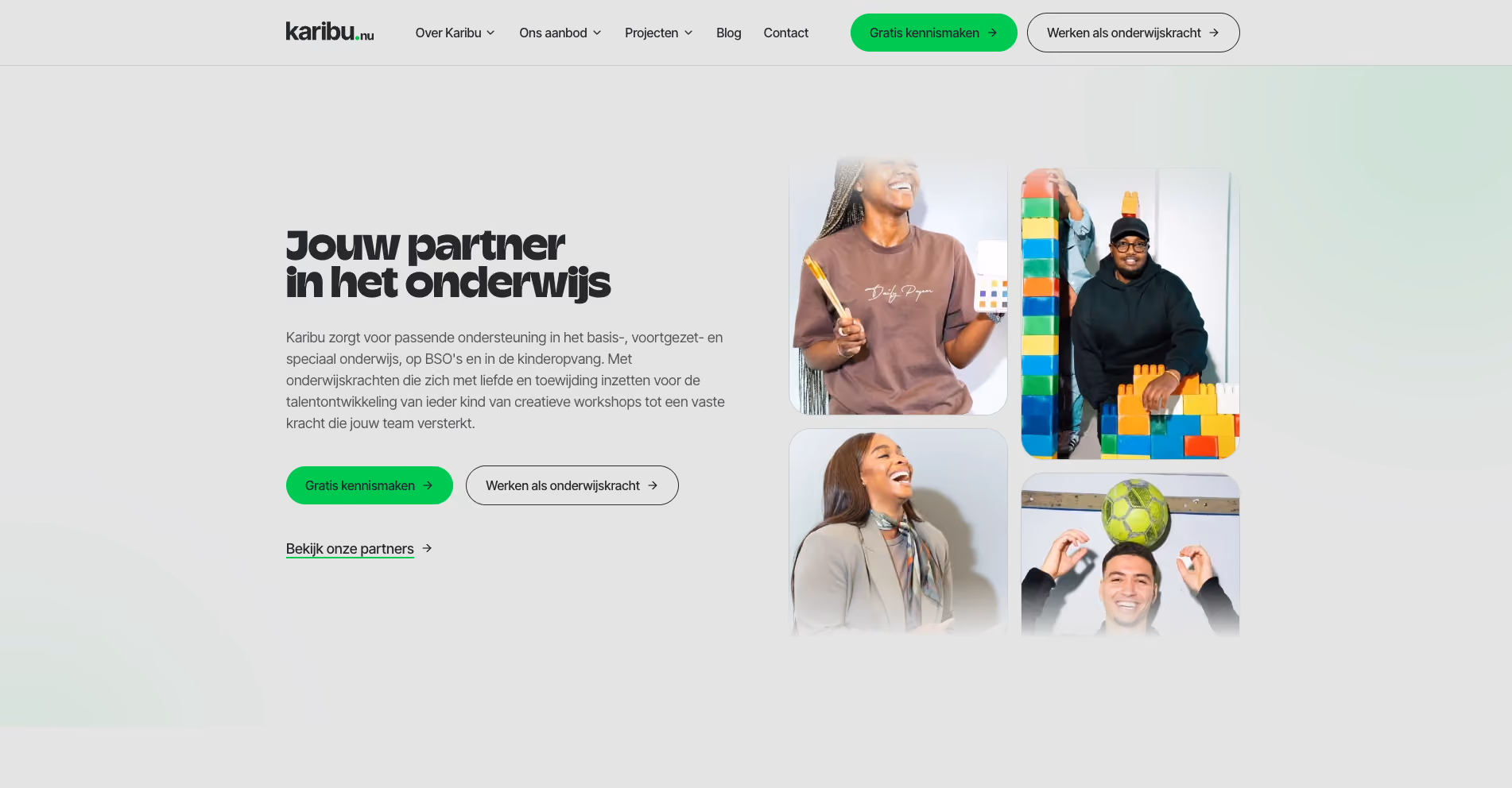 Karibu.nu education support website designed by DivMonk