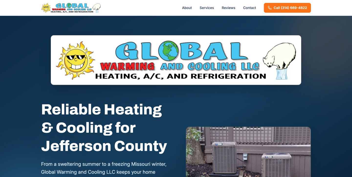 Global Warming and Cooling website preview