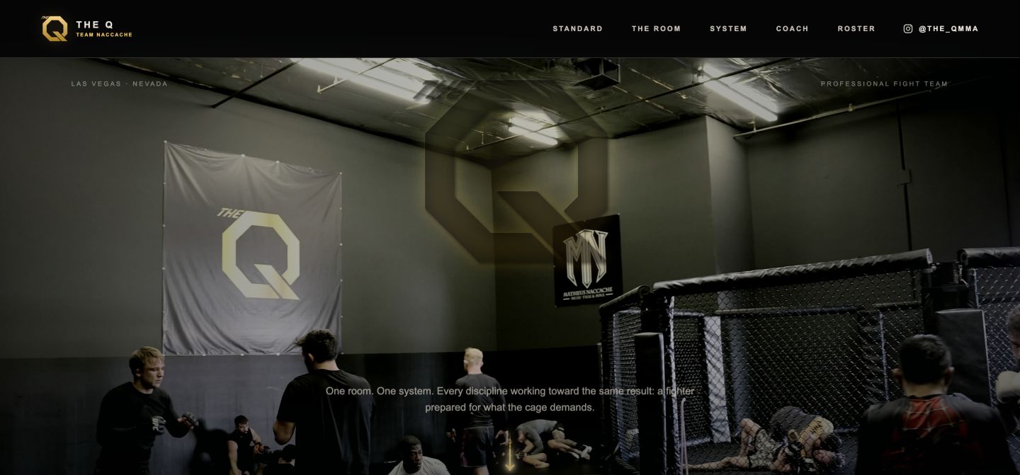 The Q MMA website preview