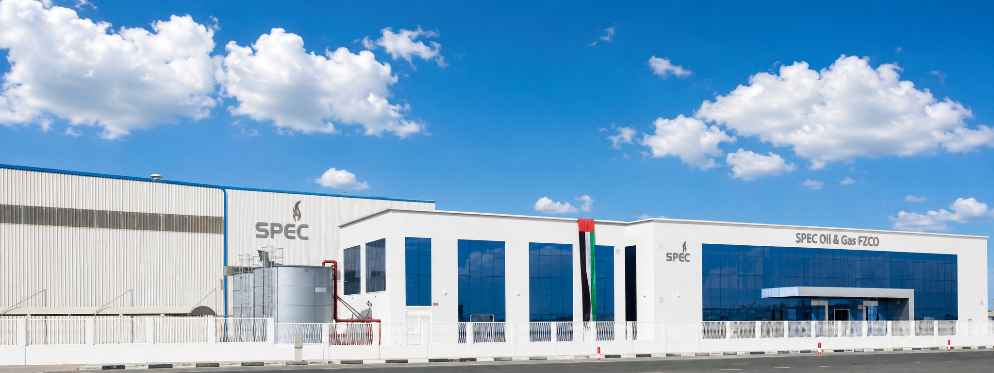 Exterior of SPEC's Jebel Ali fabrication facility, Dubai