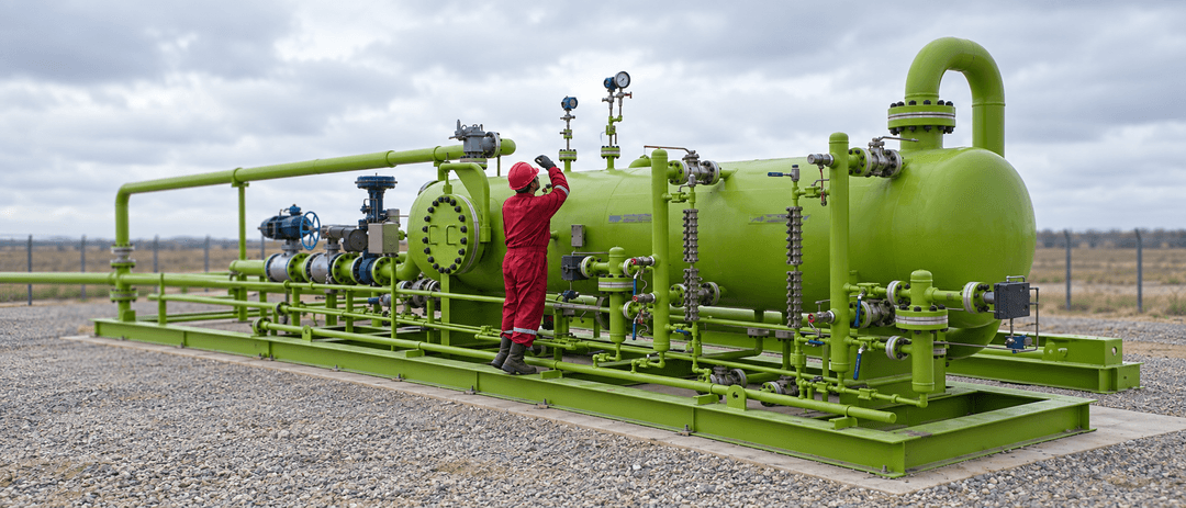Gas processing plant with SPEC-supplied process equipment