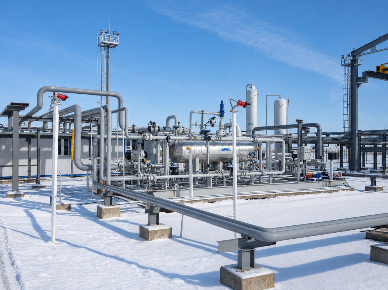 Process modules assembled in the yard at SPEC's Jebel Ali facility