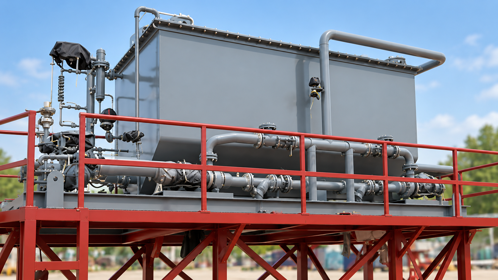 Vessel shells in fabrication at SPEC's Jebel Ali workshop