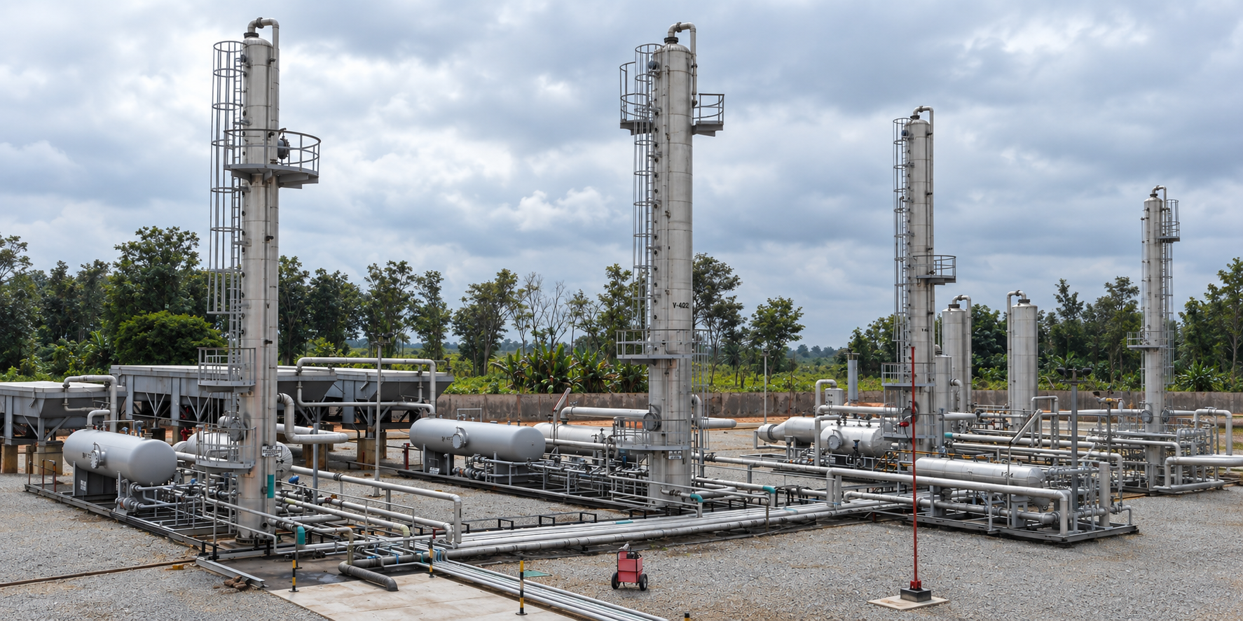 Process modules assembled in the yard at SPEC's Jebel Ali facility