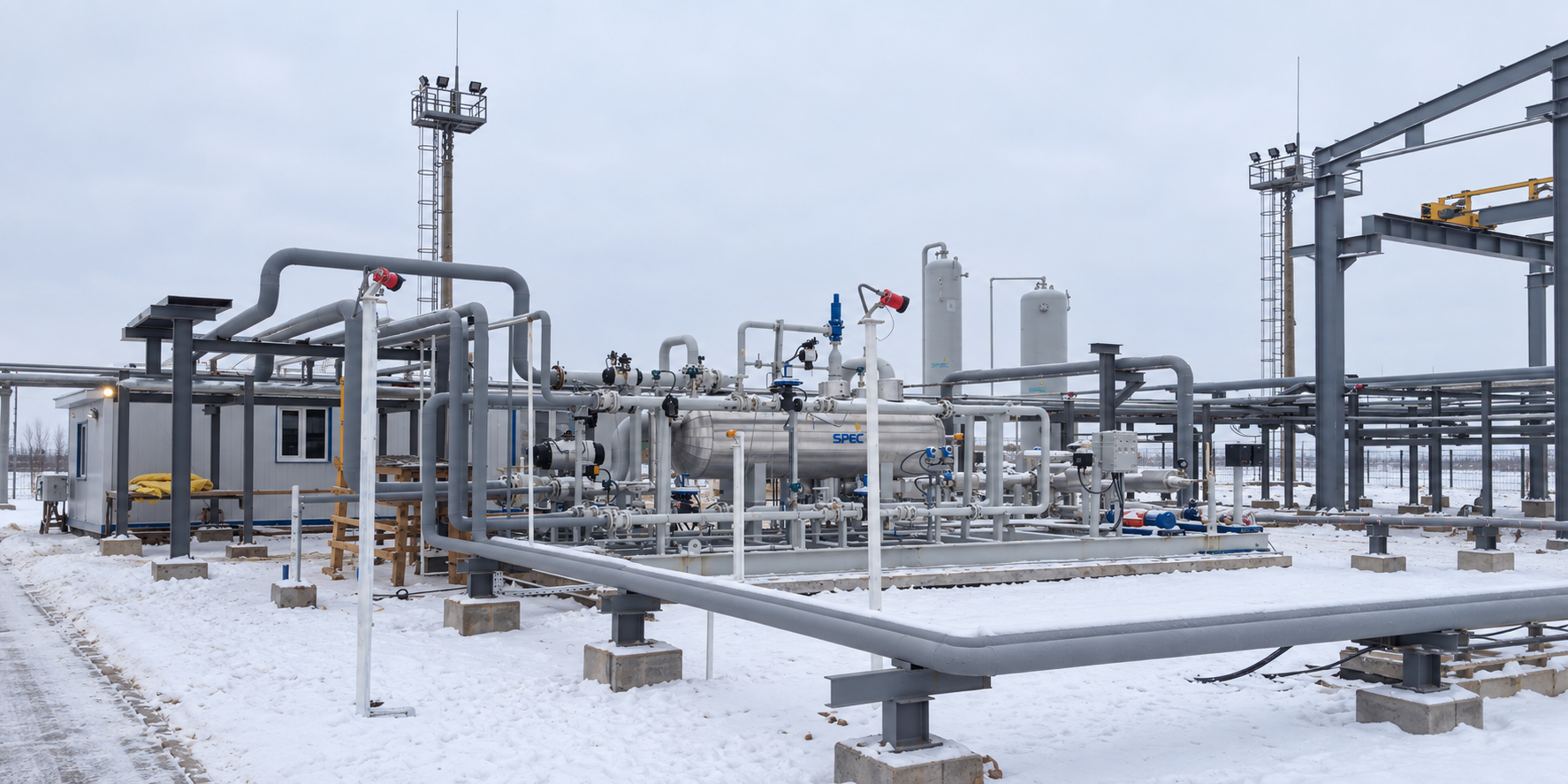 Illustrative render of a crude stabilisation unit