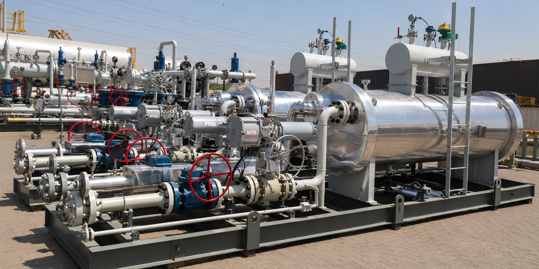 Illustrative render of a water bath heater control and burner end