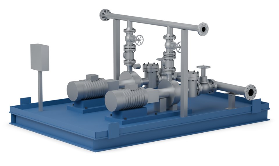 Pump skid, illustration