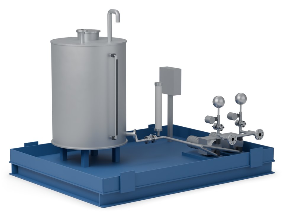 Chemical injection skid, illustration