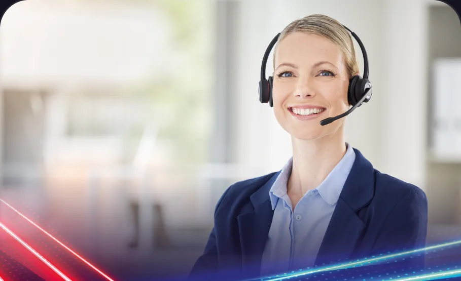 Kundenberaterin mit Headset