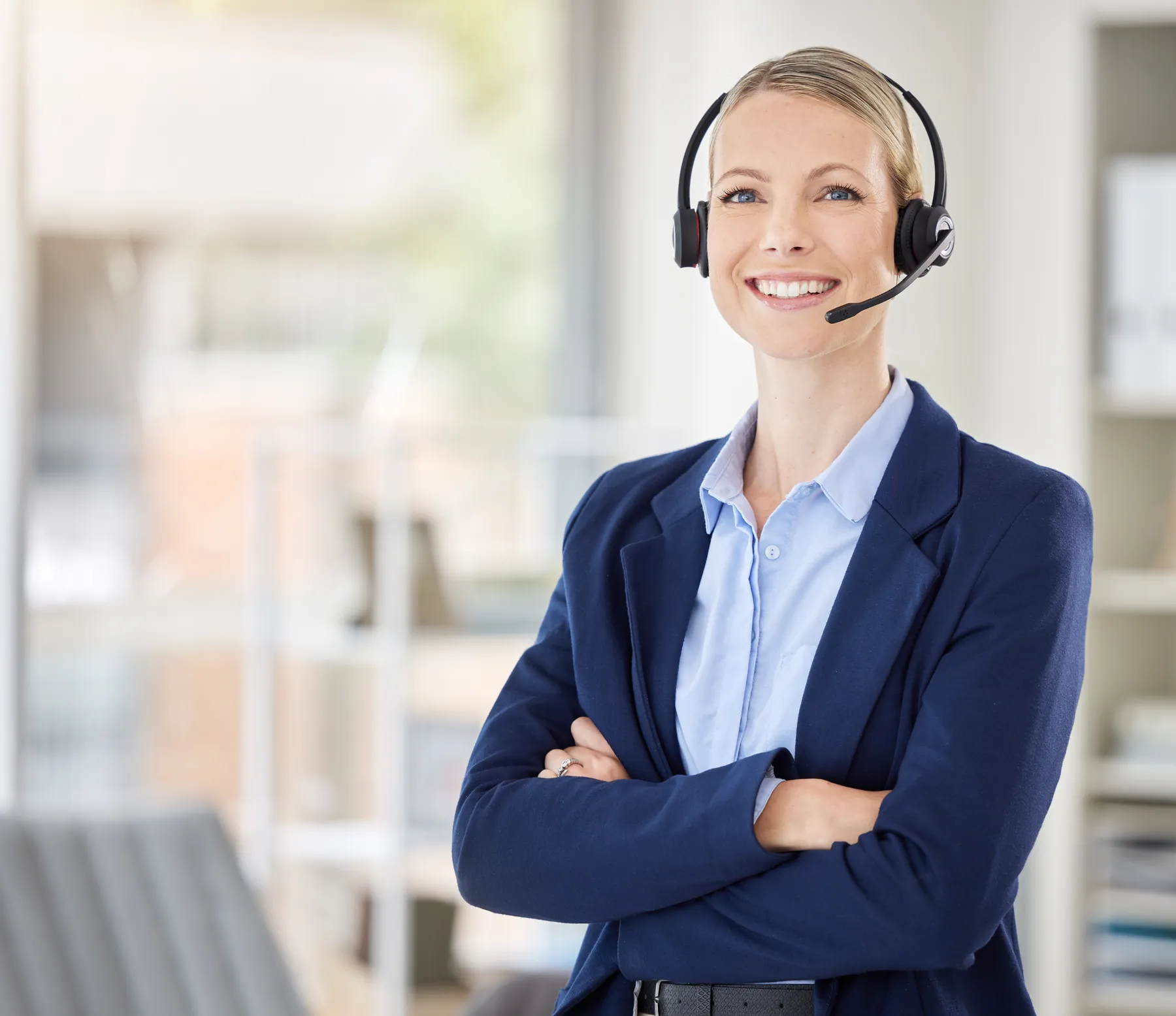 Kundenberaterin mit Headset