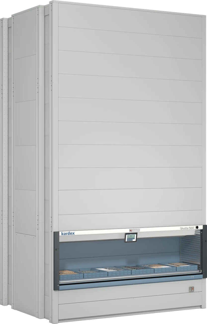 Automatisierter Lagerlift für Ersatzteile, geschlossen